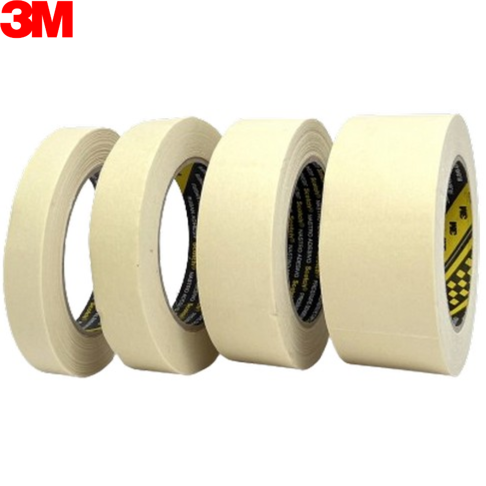 3M High-Adhesion ‘Auto Scotch’ Masking Tape (Low Bake) – Premium Quality, 50m Roll