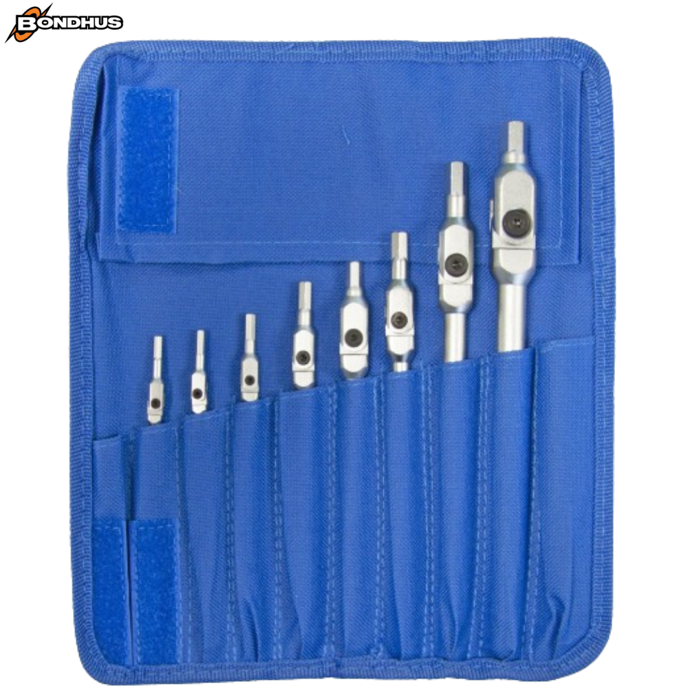 BONDHUS ‘HEX PRO’ Pivot Head Wrenches Set – Imperial – 8 Piece