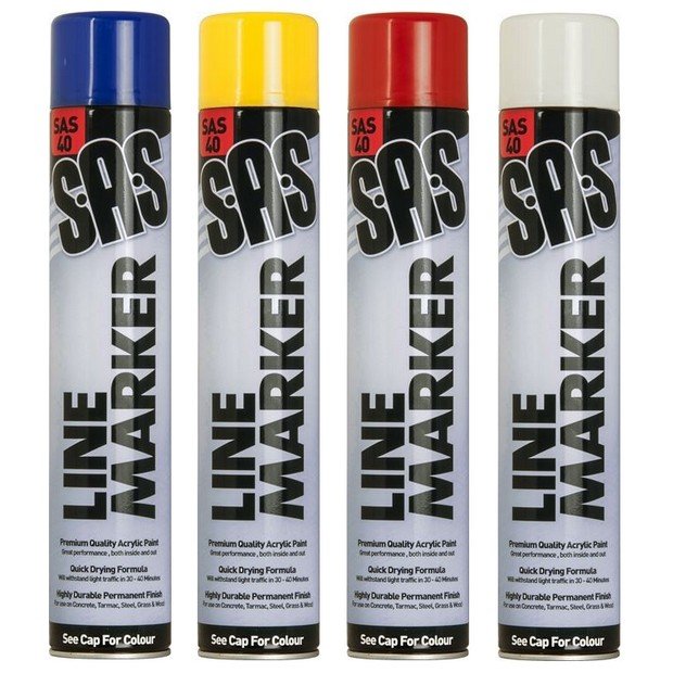 S.A.S Line Marker Spray 750ml – 4 Pack