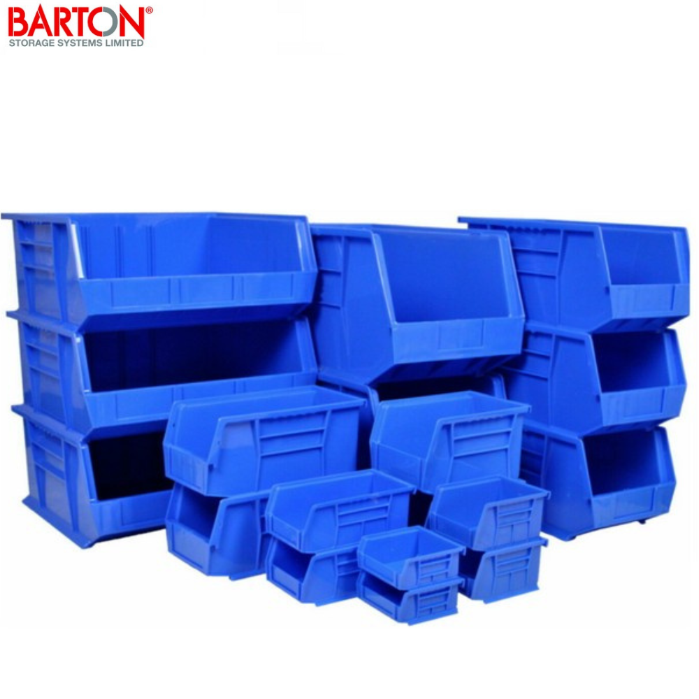 BARTON Blue Plastic Parts Storage Lin Bins | Small – Large