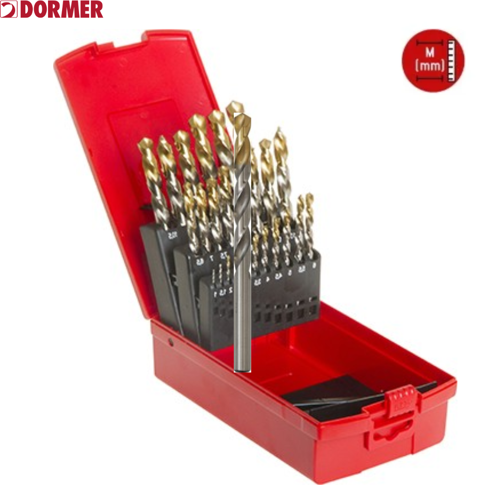 DORMER ‘A002’ HSS Jobber Twist Drill 25 Piece Set, Metric No. ‘204’