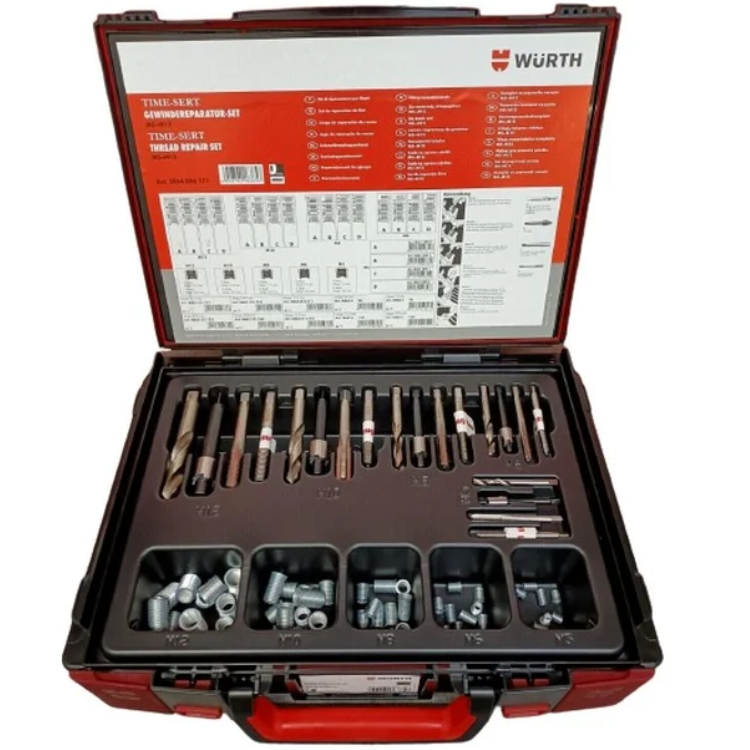 Würth TIME-SERT® Kit Master Metric Coarse – Thread Repair | M5 – M12 (70 Pieces)