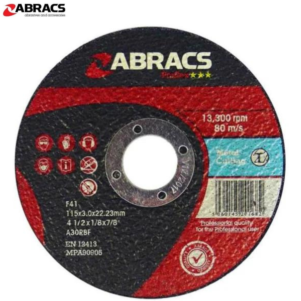 ABRACS ‘Proflex’ 3mm Thick – Flat INOX Cutting Discs | Choose Size