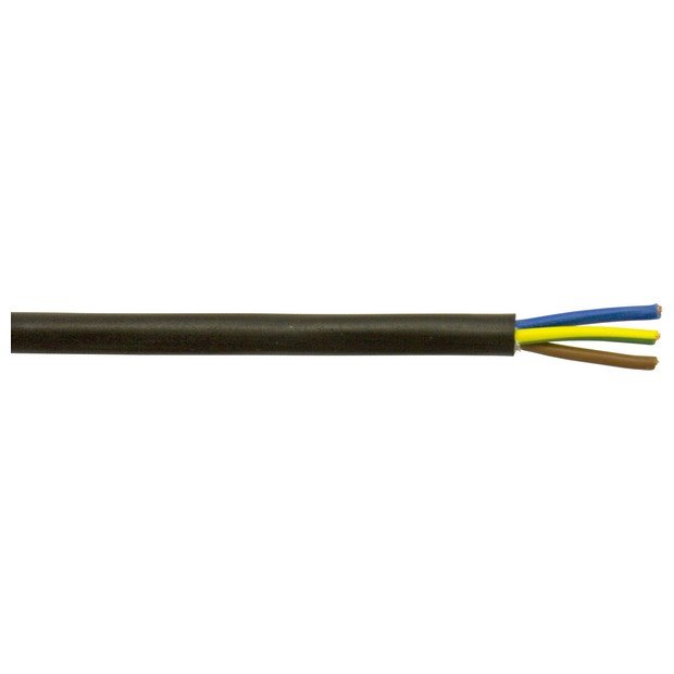 Mains Cable 3-Core – Tough Rubber Sheath (TRS) | (6A) – 50m