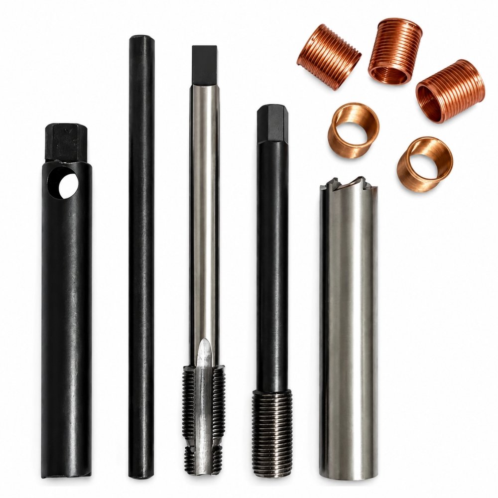 TIME-SERT 4412E-111 M14 x 1.25 Extended Spark Plug Thread Repair Kit with tools and inserts for washer seat spark plug repairs