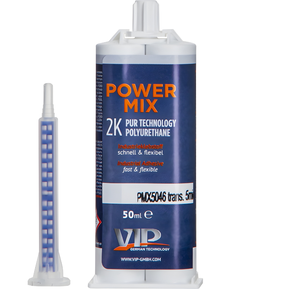 VIP ‘Power Mix’ 2K Polyurethane Universal Repair Adhesive – Clear | 5 Minute