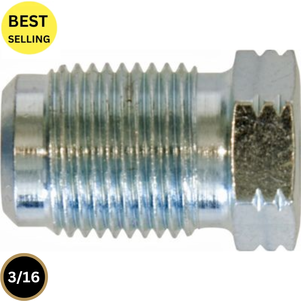 Male Brake Nuts Metric M12 x 1.00mm x 20mm Long – Part Thread – 50 Pack