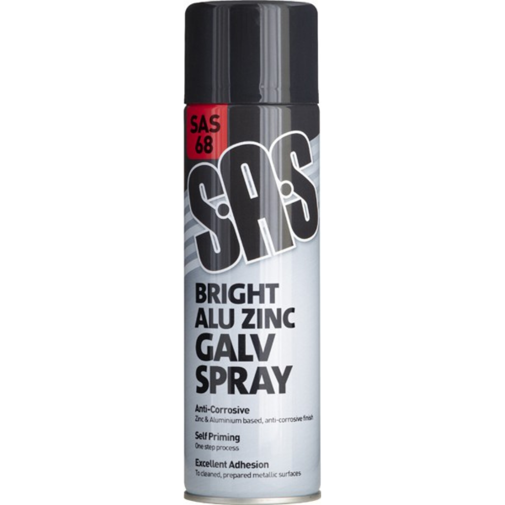S.A.S Bright Alu Zinc Galv Spray – 500ml
