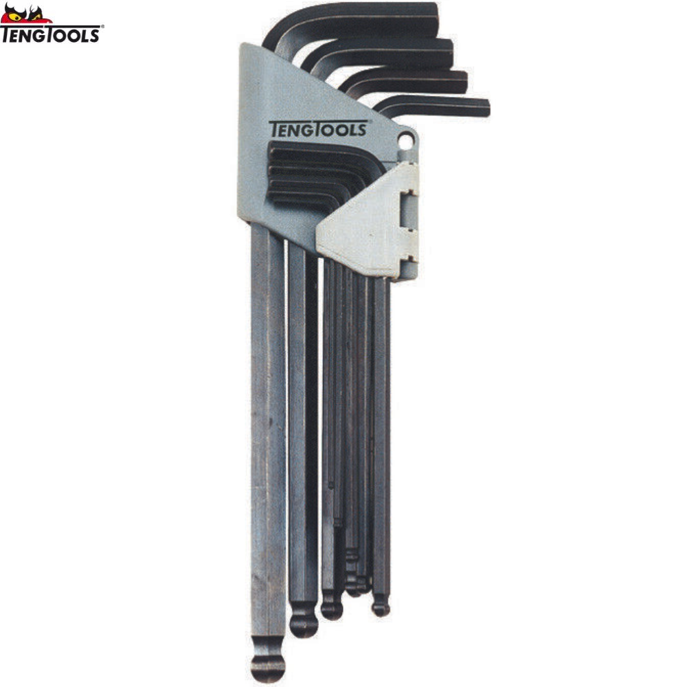TENG TOOLS Ball Point Hex Key Wrench Set – Imperial – 9 Piece