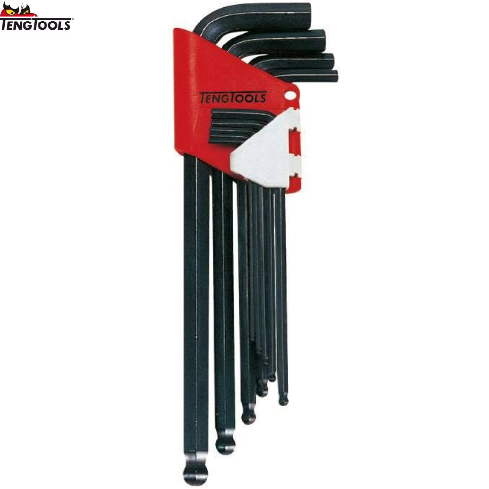 TENG TOOLS Ball Point Hex Key Wrench Set – Metric – 9 Piece