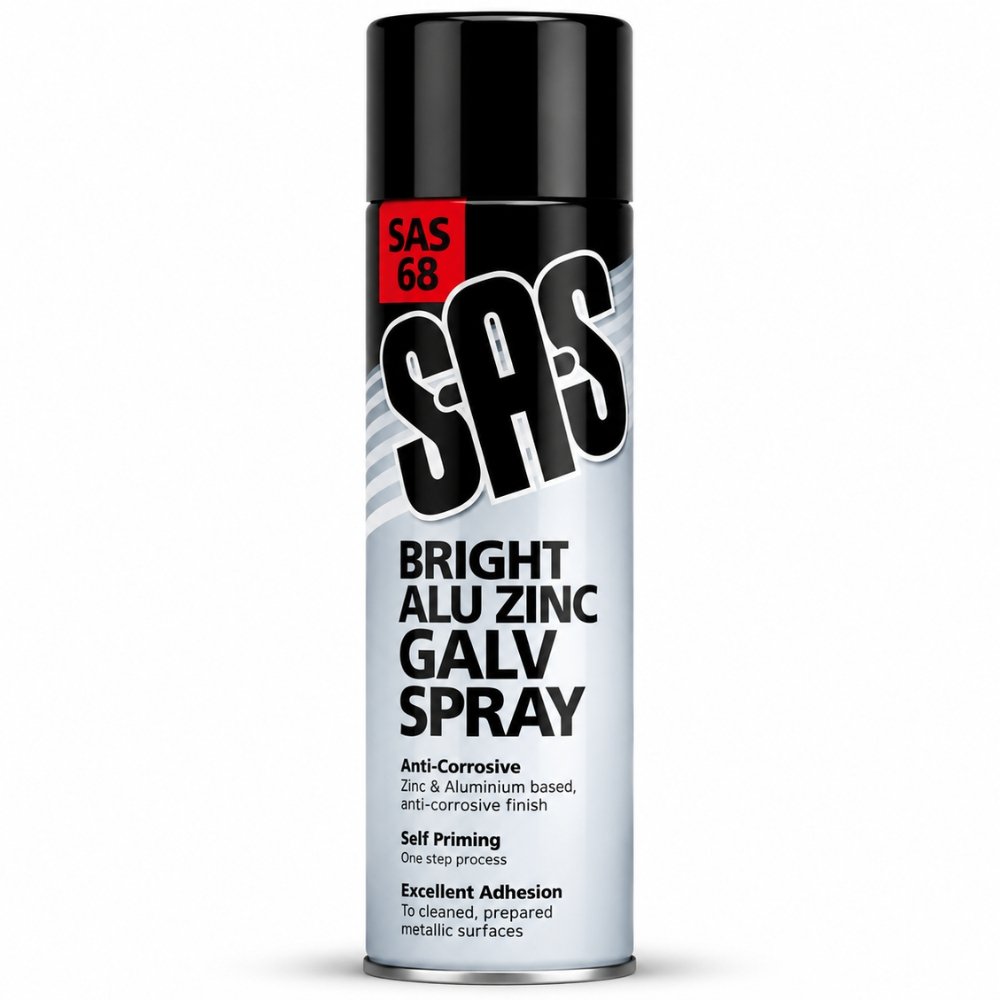SAS Bright Alu Zinc Galv Spray – 500ml