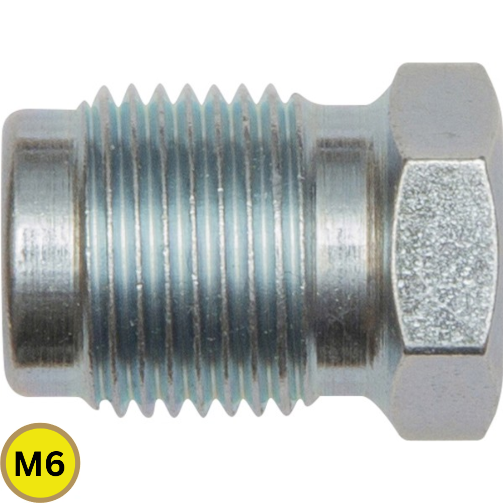Male Brake Nuts Metric M12 x 1.0mm x 18mm – Part Thread – 25 Pack