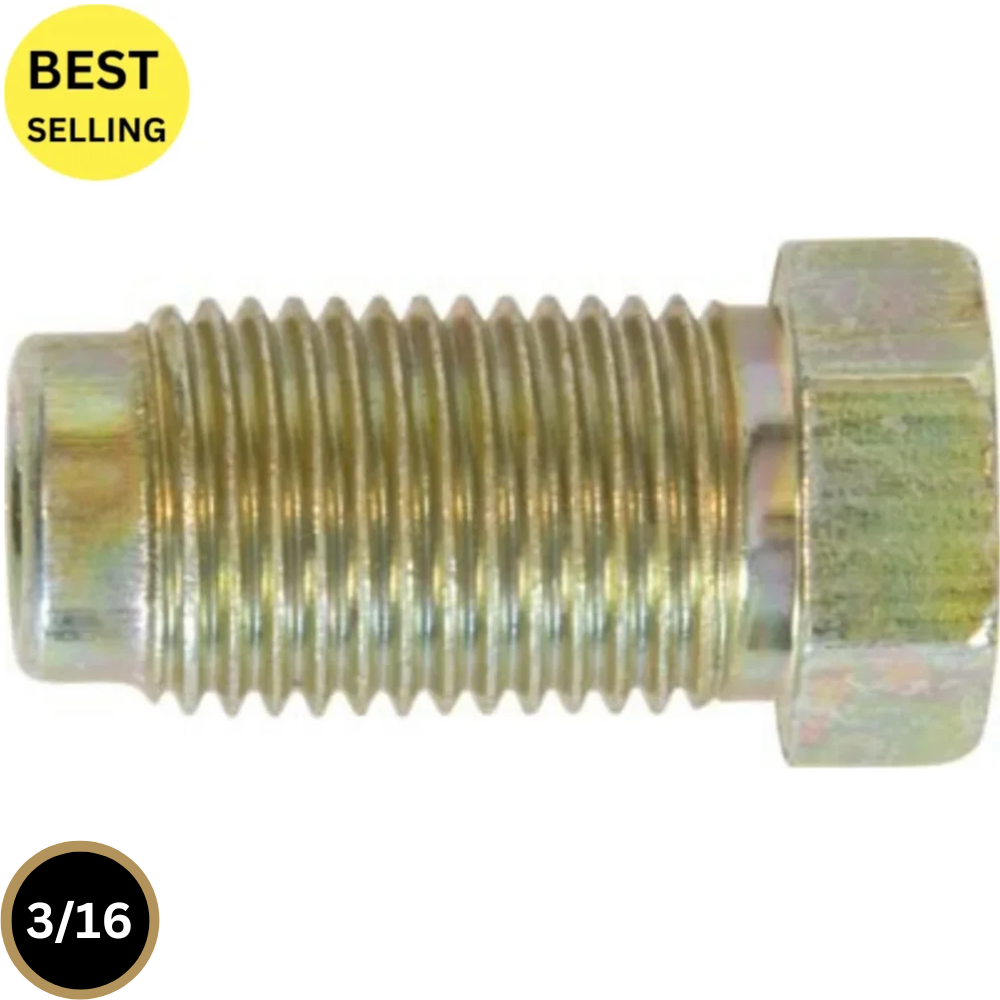 Male Brake Nuts Metric M10 x 1.00mm x 22.8mm Long – Part Thread – 50 Pack