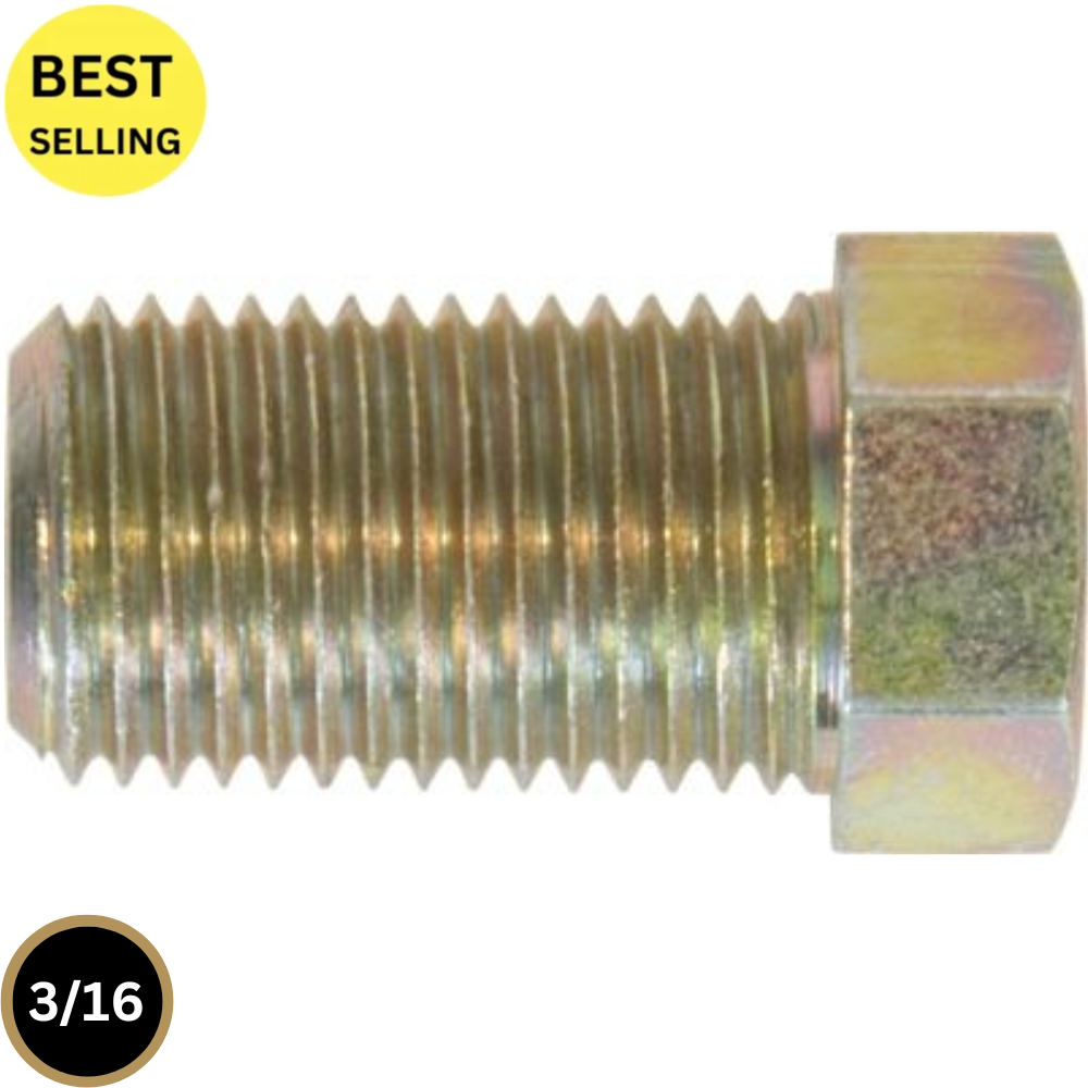 Male Brake Nuts Metric M10 x 1.00mm 21.5mm Long – Full Thread – 50 Pack