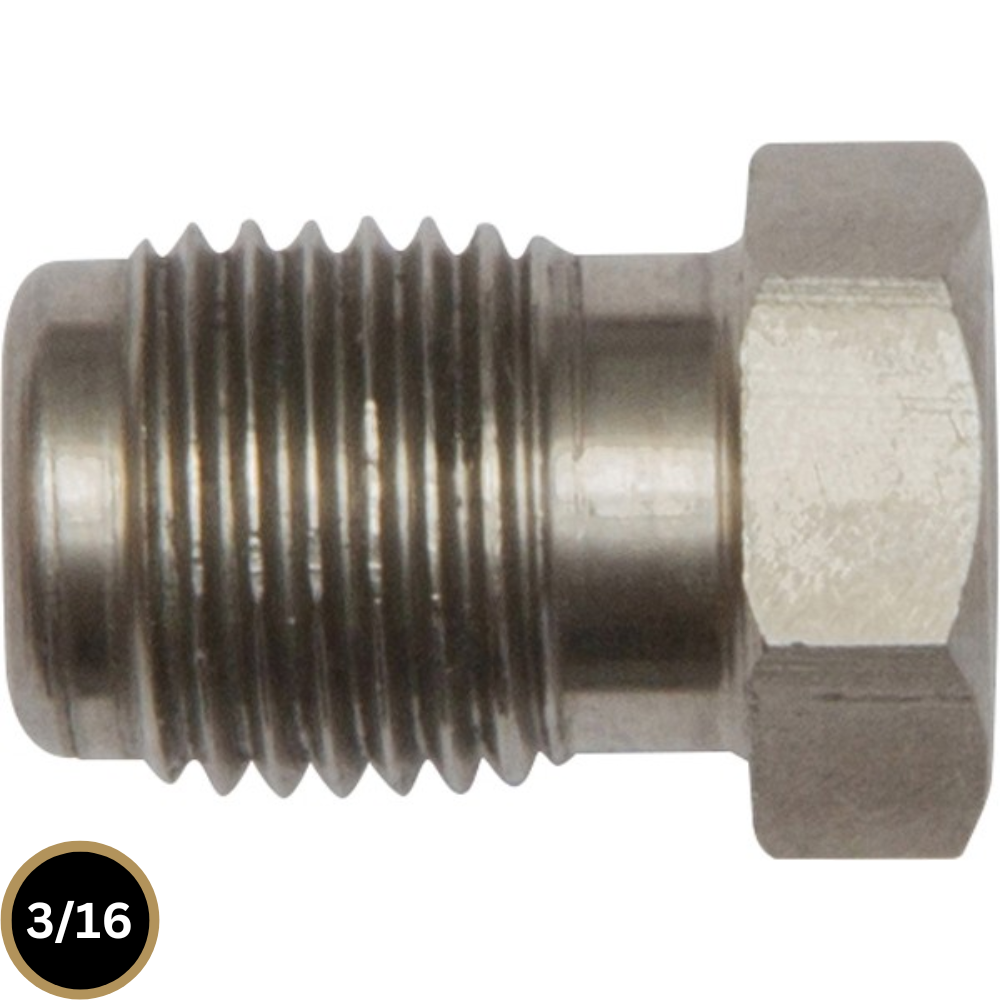 Male Brake Nuts Metric M10 x 1.0mm x 16.7mm Short – Part Thread – 10 Pack