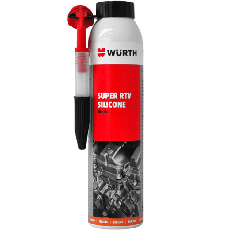 Würth SUPER RTV Silicone Adhesive Sealing Compound – Black – 200ml