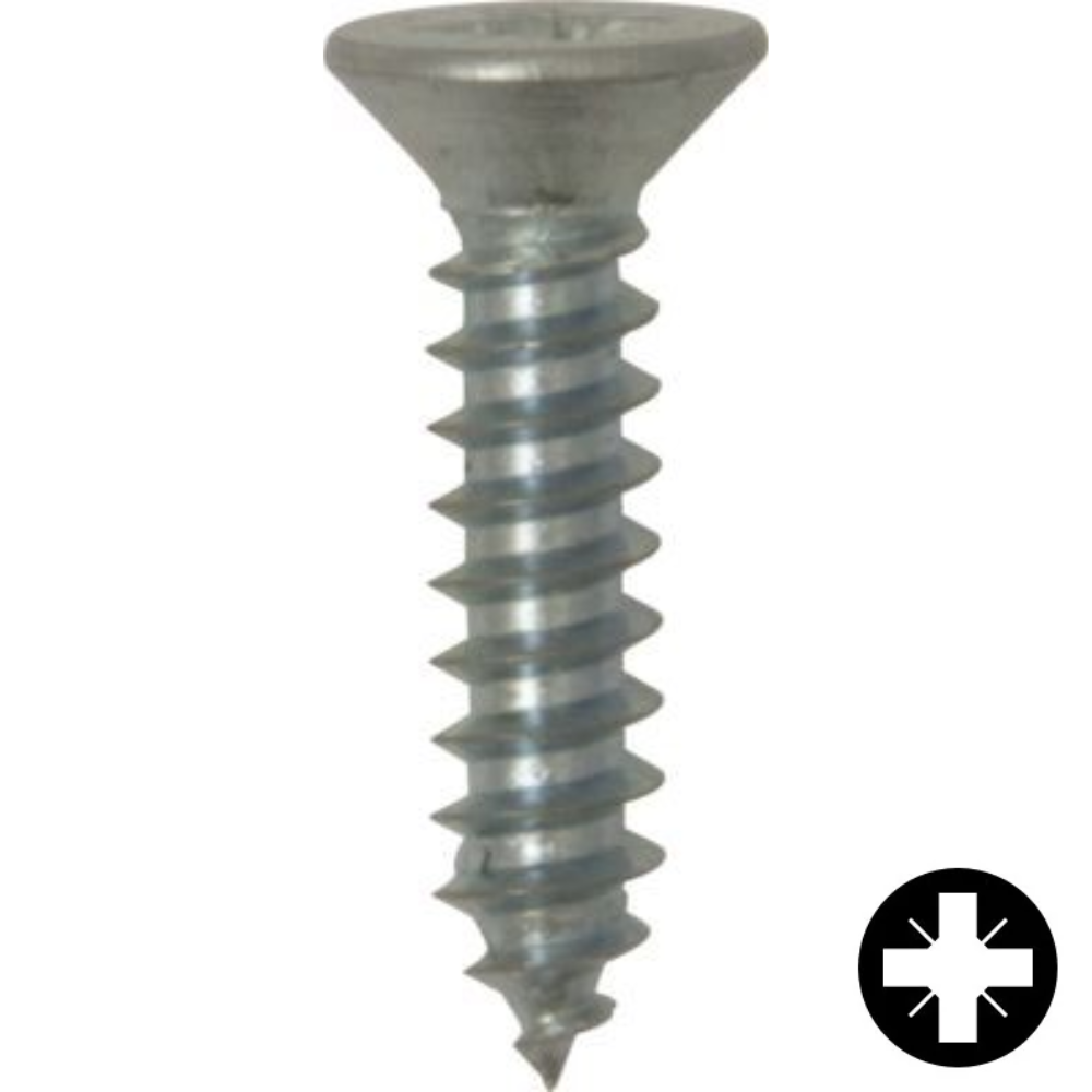 Self-Tapping Screws Countersunk – Pozi Zinc (Various Sizes) 200 Pack