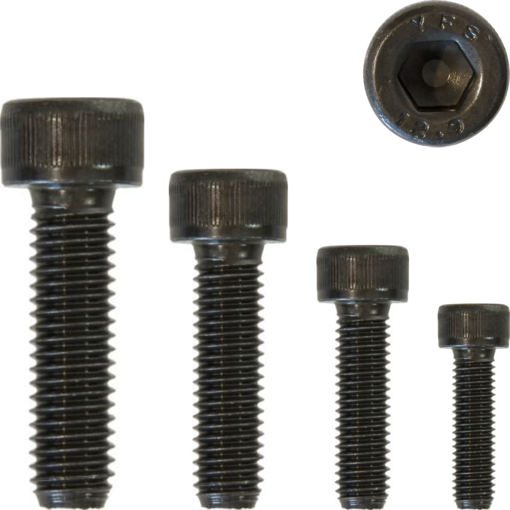 Black Socket Cap Screws – High Tensile Grade 12.9 – Metric (Various Sizes)