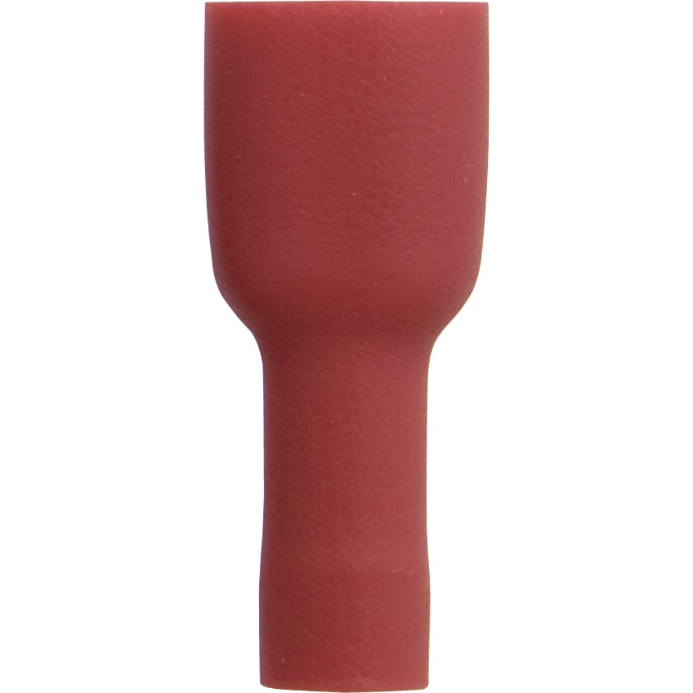 Red Insulated Terminals : Push-on Females, Fully Insulated 6.3mm | Pack of 100