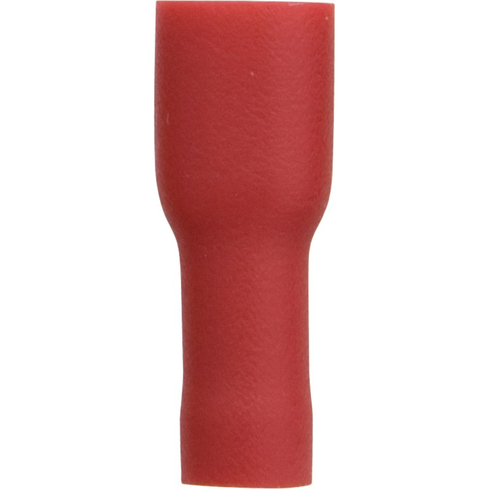 Red Insulated Terminals : Push-on Females, Fully Insulated 4.8mm | Pack of 100