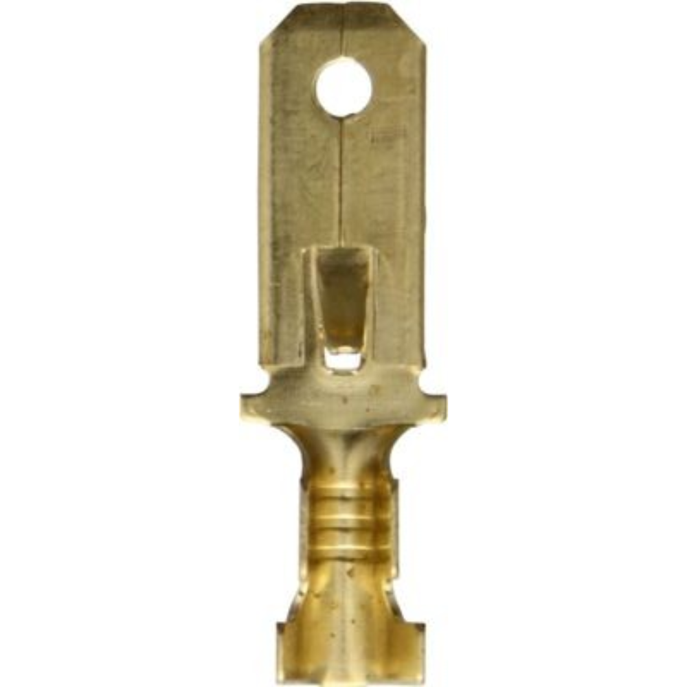 Non-Insulated Terminals Push-on Males – 6.3 mm Brass | Pack of 100