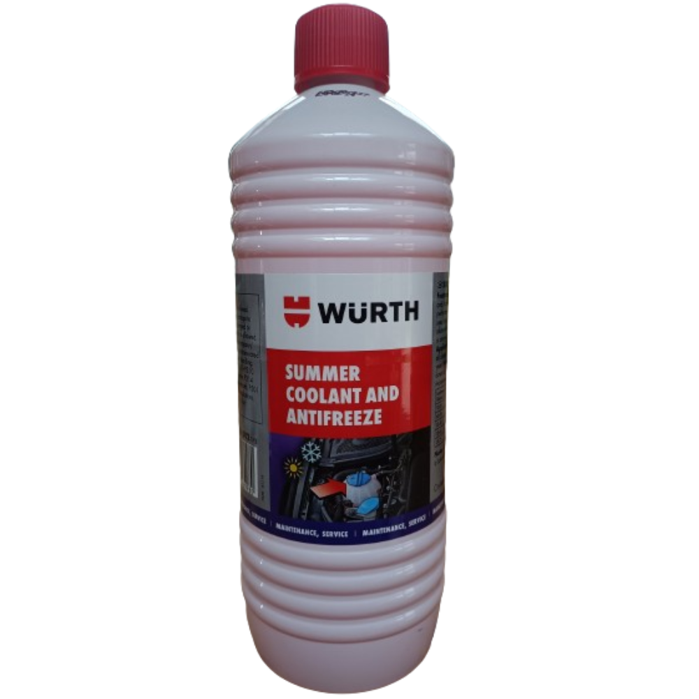 Würth Concentrated Red Antifreeze and Summer Coolant – 1 Litre