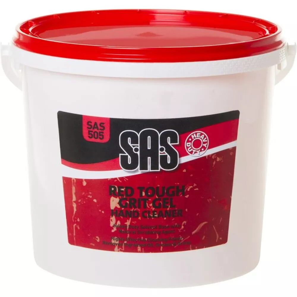 S.A.S Red Tough Grit Gel Hand Cleaner – Heavy Duty – 5 Litre