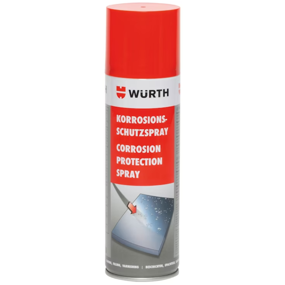 Würth Corrosion Protection Spray – 300 ml Aerosol | Transparent Fluid for Metal and Plastic