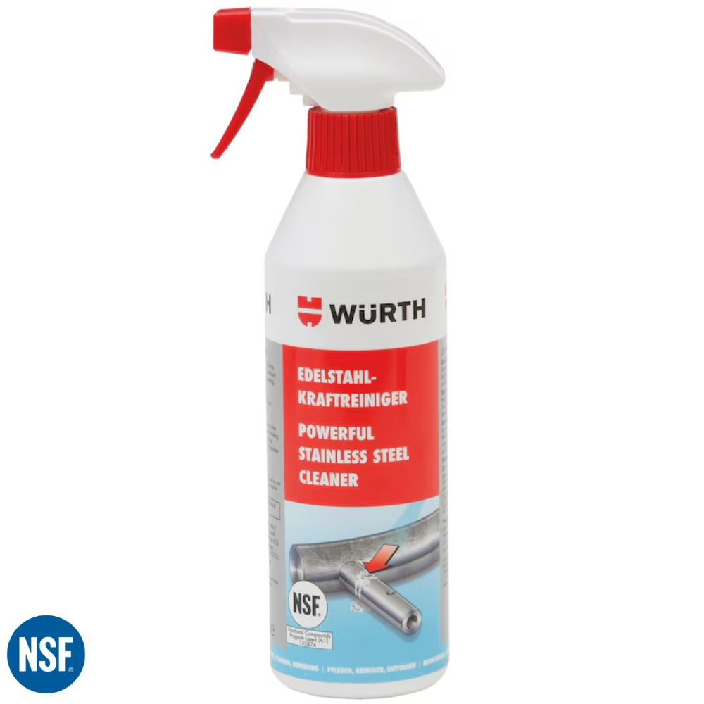 Würth Stainless Steel Power Cleaner 500 ml | Eco-Friendly Metal Cleaner