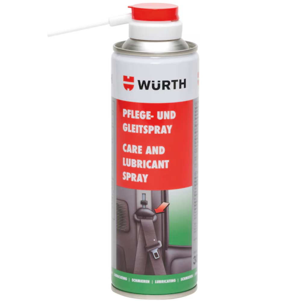 Würth Care and Lubricant Spray – 300 ml Aerosol | Plastic & Rubber Protection