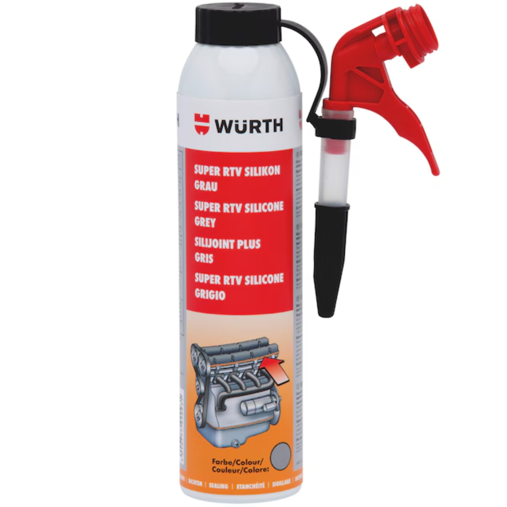 Würth RTV Grey Silicone Sealant – 200 ml | High-Performance for Automotive & Industrial Sealing