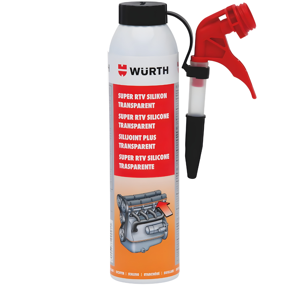 Würth RTV Transparent Silicone Sealant – 200 ml | High-Performance for Automotive & Industrial Sealing