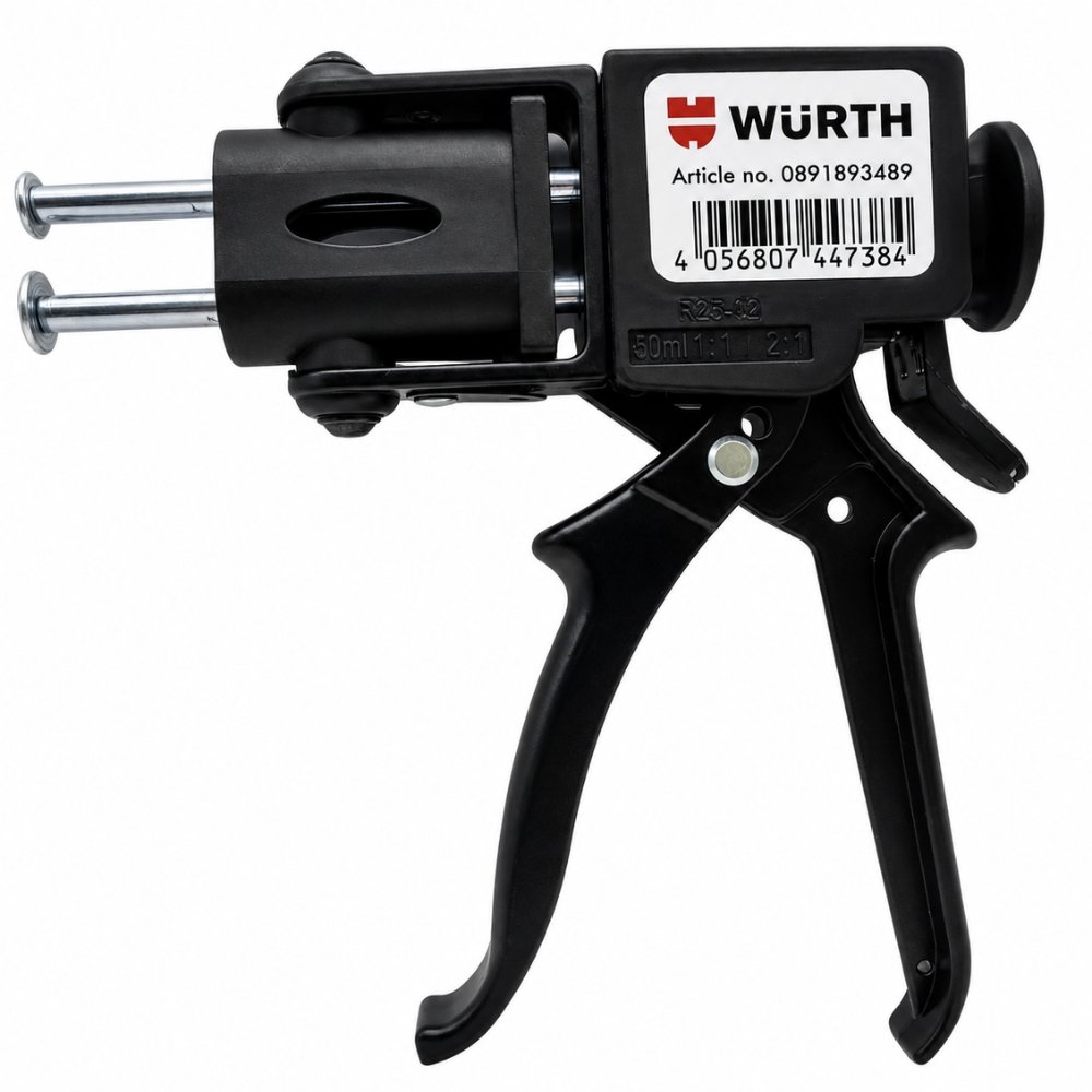 Würth double cartridge gun for 50ml with ergonomic design and high-quality materials.