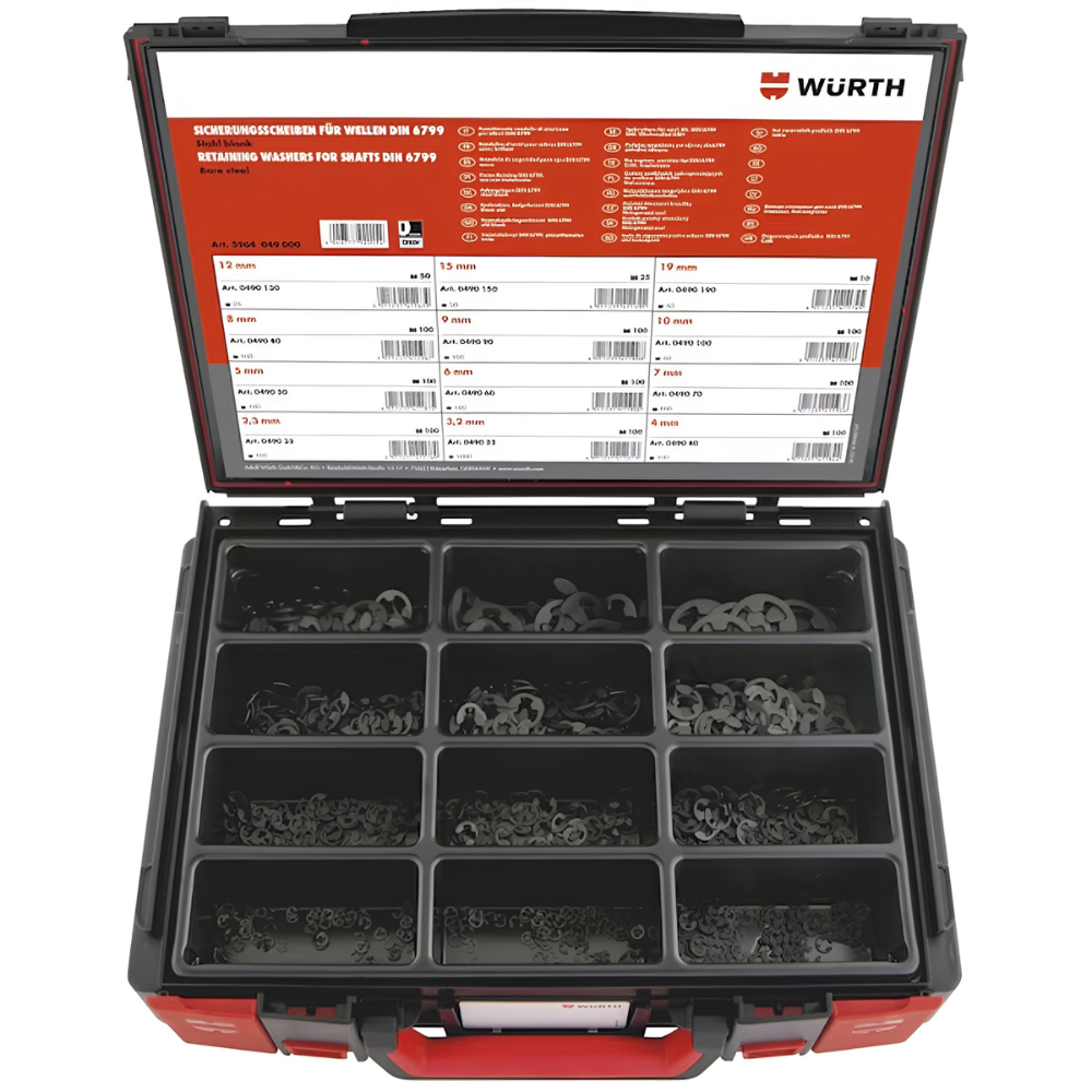 Würth ORSY® Lock Washer Assortment – 985-Piece Steel Kit
