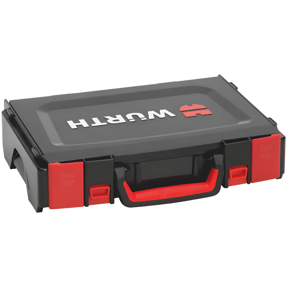 wurth-orsy-system-box-4-4-1-closed-angled Würth Orsy System Box 4.4.1 closed angled view – compact ABS storage case for small parts, machines, and tools