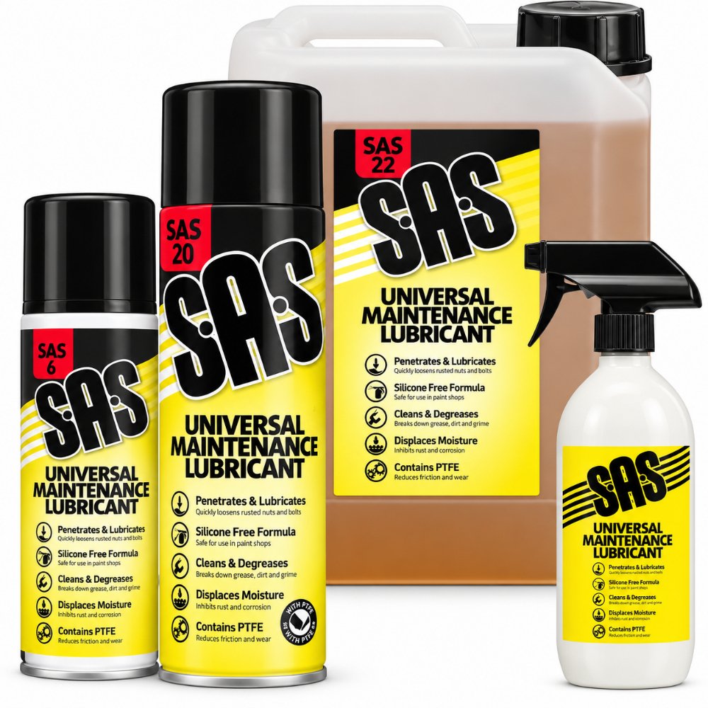 SAS Universal Maintenance Lubricant – Multi-Purpose PTFE Spray & Fluid