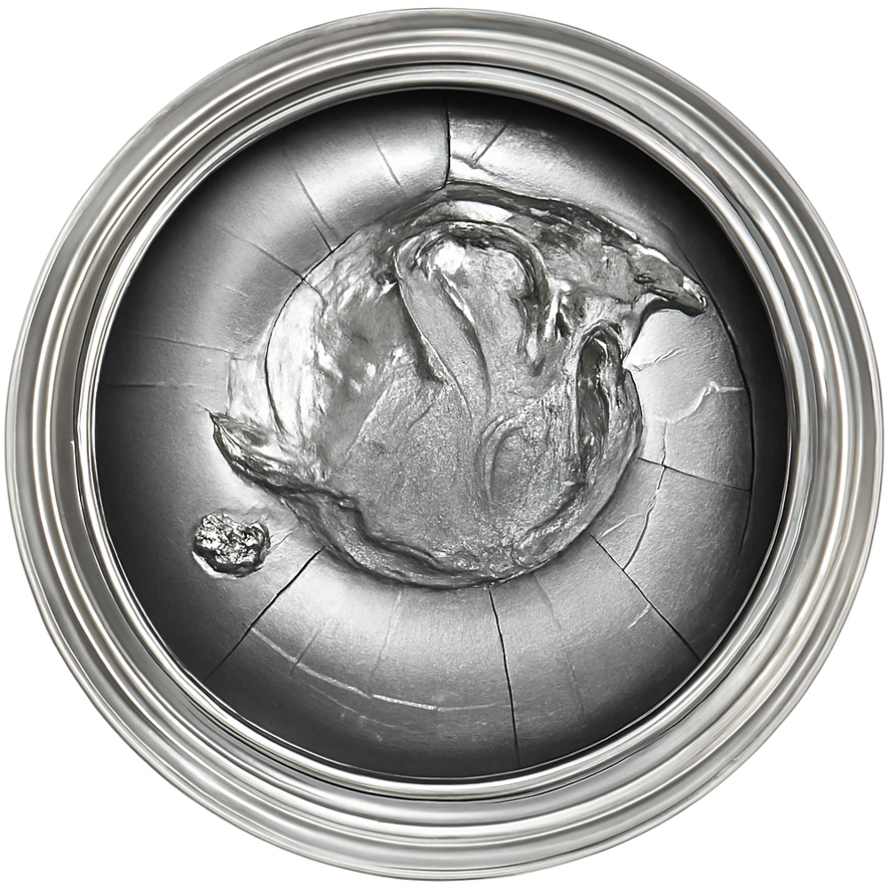 wurth-aluminium-paste-anti-seize-al-1100-1kg-open-can Open can of Würth Aluminium Paste Anti-Seize AL 1100 1kg showing silver lubricant paste for high-temperature and anti-corrosion protection.