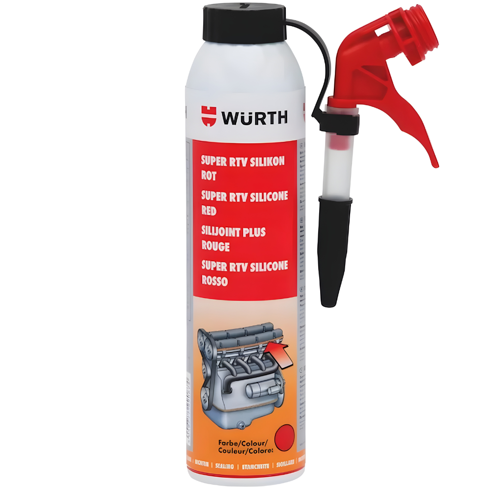 Würth RTV Red Silicone Sealant – 200 ml | High-Performance for Automotive & Industrial Sealing
