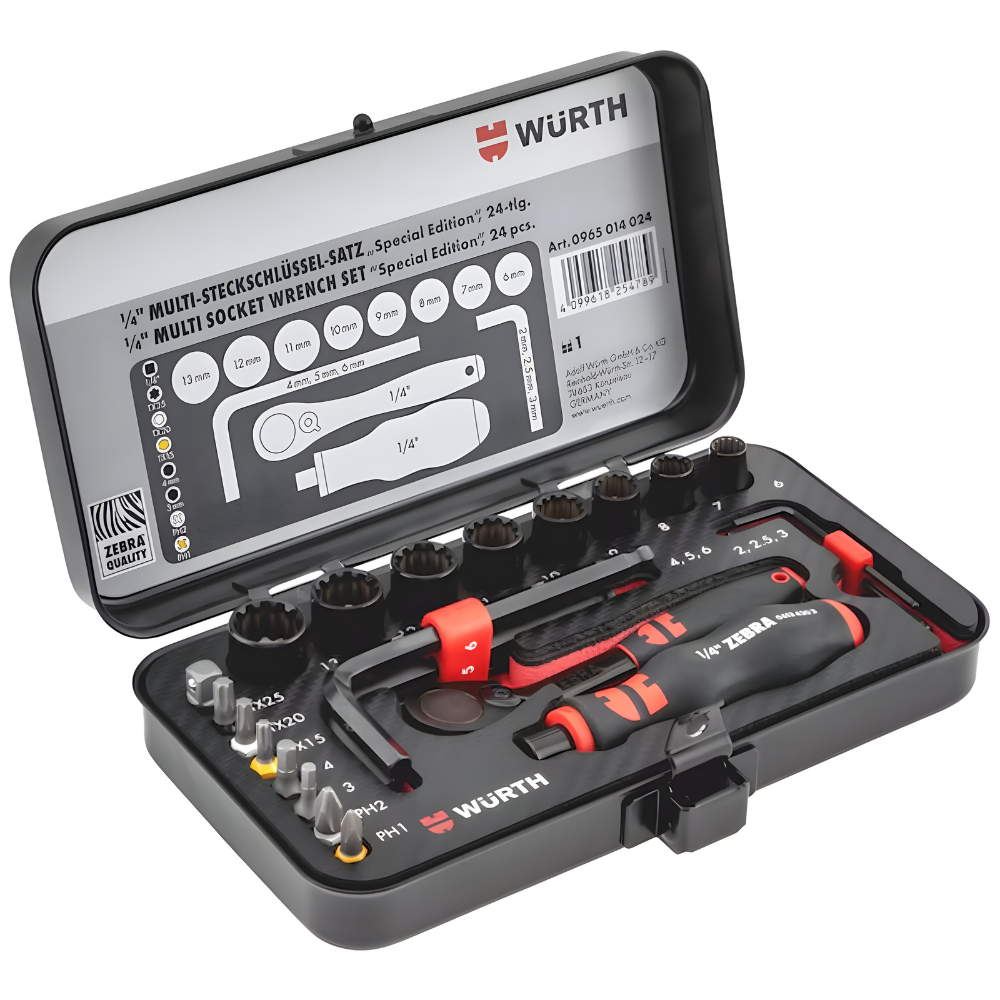 Würth Advent Calendar 24 Pieces – Tools stored neatly in the included toolbox