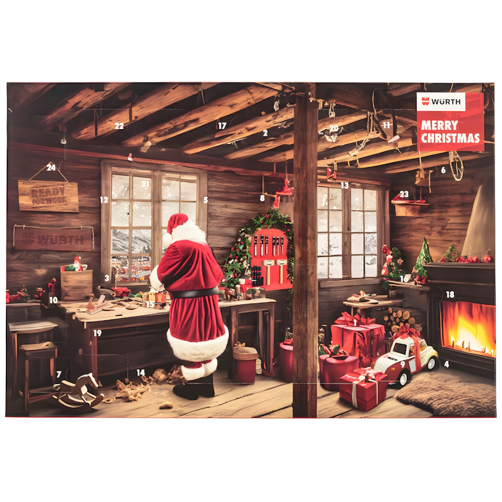 Würth Advent Calendar 24 Pieces – Straight front view showing packaging and branding