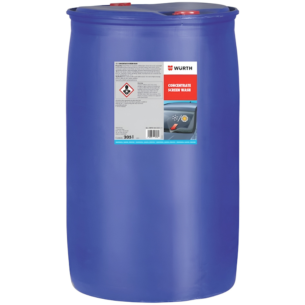 Würth Screen Wash 205L Pallet – Ready-to-Use, High Performance Cleaning with -8°C Freeze Protection for Clear Windscreens
