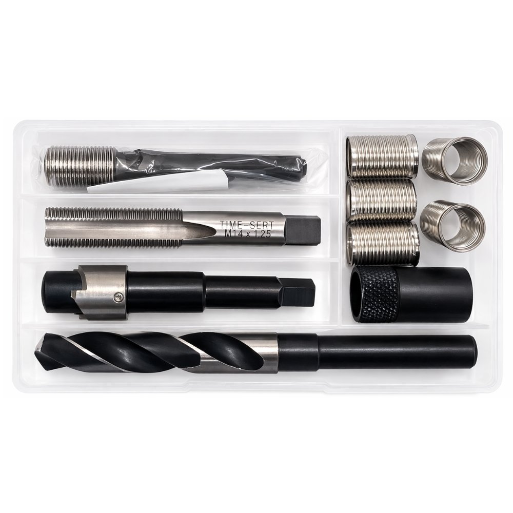 TIME-SERT® Spark Plug Thread Repair Kit – M14 x 1.25 with 24mm Inserts (10-Piece Set)