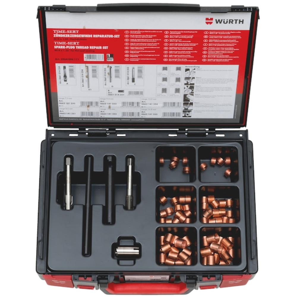 TIME-SERT® Spark Plug Thread Repair Kit M14 x 1.25 – 75 Piece by Würth