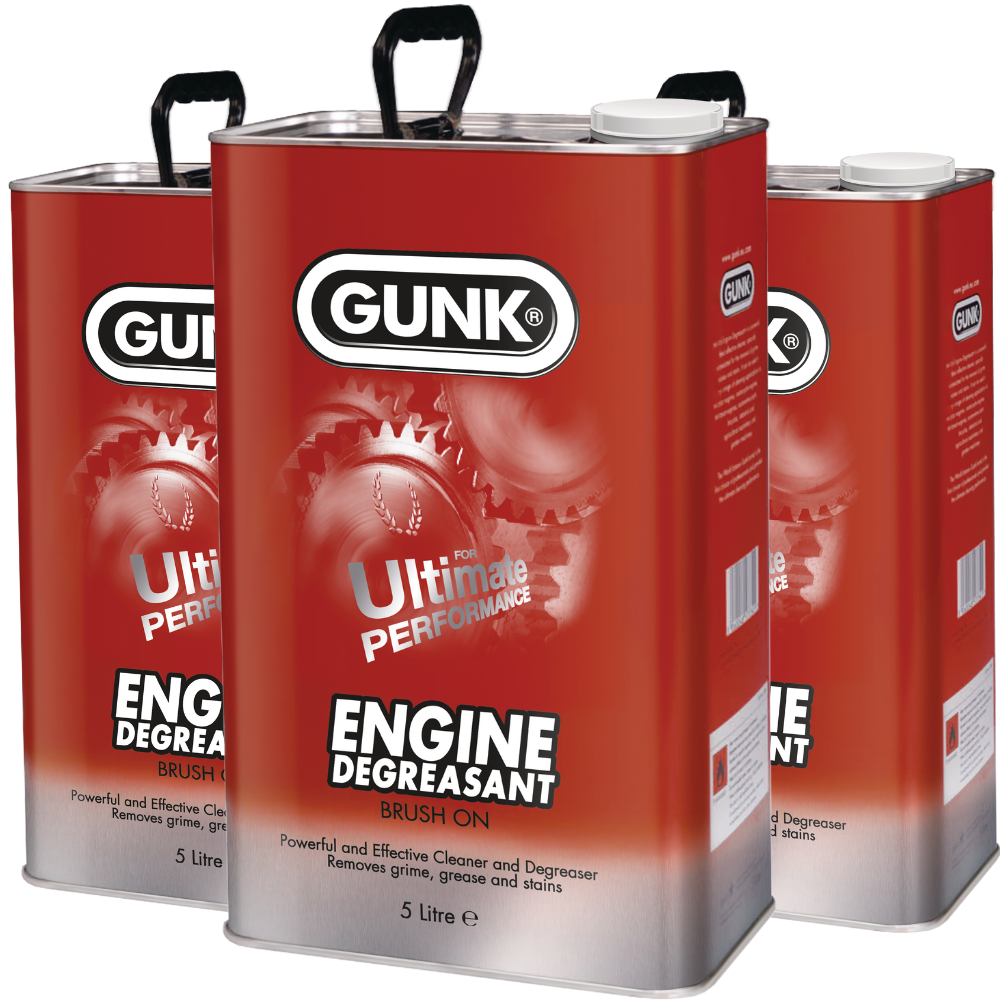 Gunk Engine Degreaser Brush-On – Heavy-Duty Cleaning Fluid – 5L x 3 Pack (15L Total)