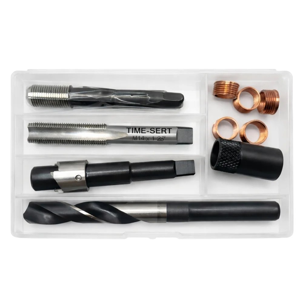 TIME-SERT® Spark Plug Thread Repair Kit – M14 x 1.25 with 11mm Inserts (10-Piece Set)