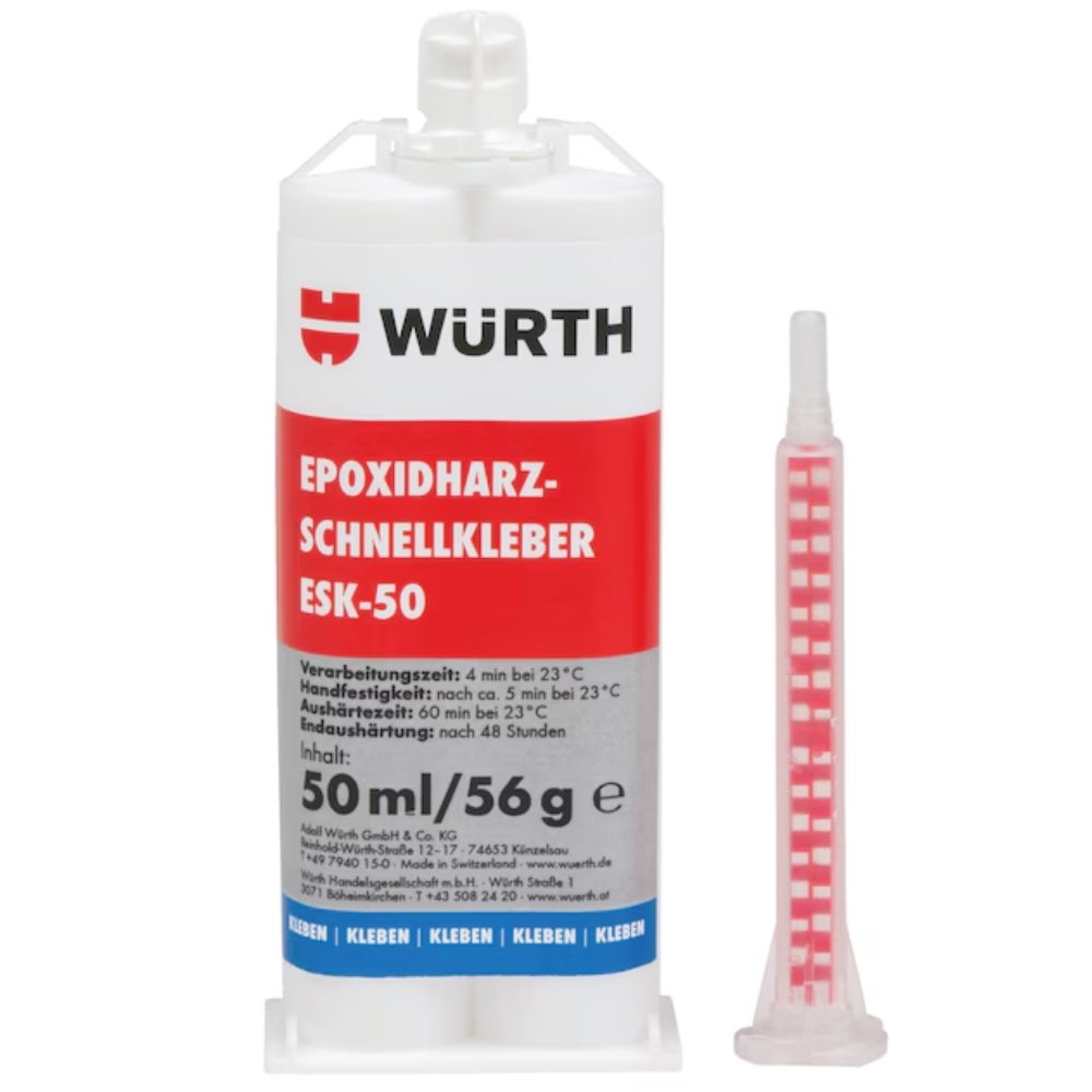Würth Fast-Acting Epoxy Resin Adhesive ESK-50 50ml two-component structural adhesive