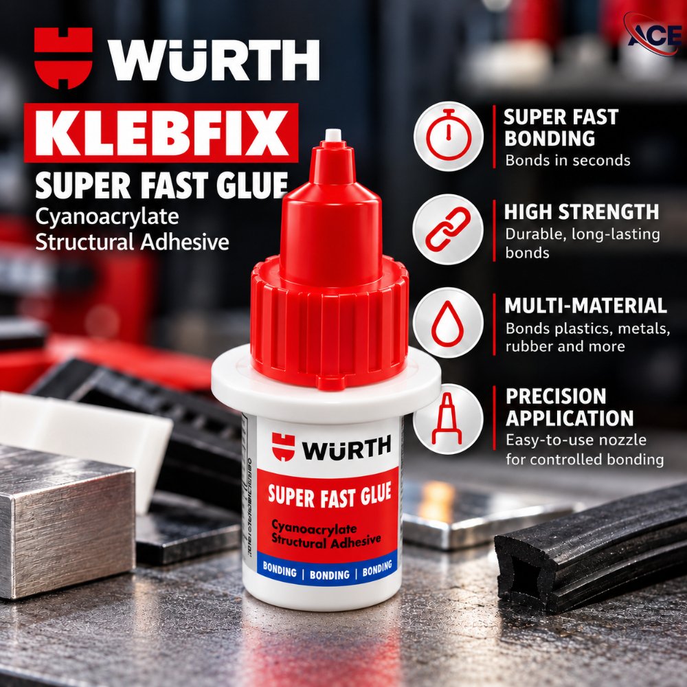 Würth Klebfix Super Fast Glue 5g product features