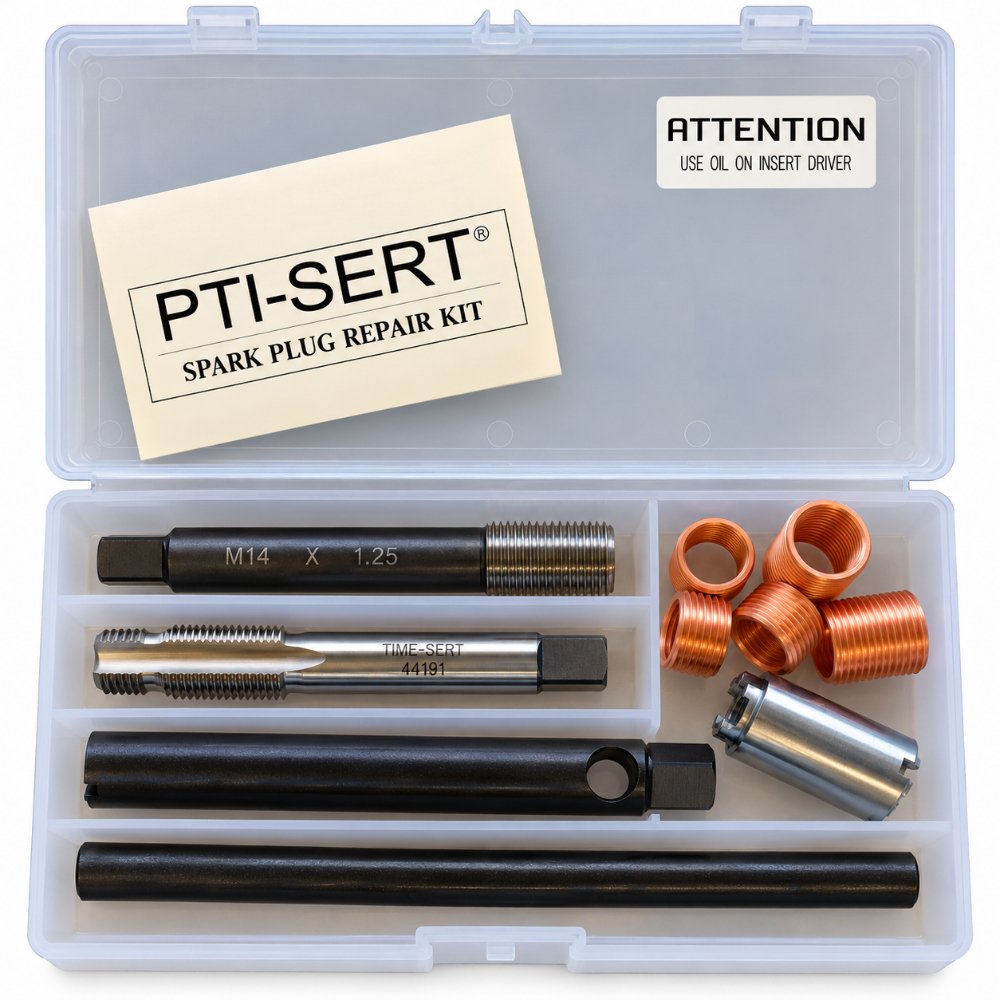 TIME-SERT® M14 x 1.25 Spark Plug Thread Repair Kit – Step Tap – Washer Seat (10 Piece)